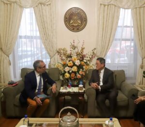 Meeting between His Excellency SOK Chenda Sopea,Deputy Prime Minister and Minister of Foreign Affairs and International Cooperation, and Mr. Michael Goltzman,Senior Vice-President, Global Policy and Sustainability of the Coca-Cola Company