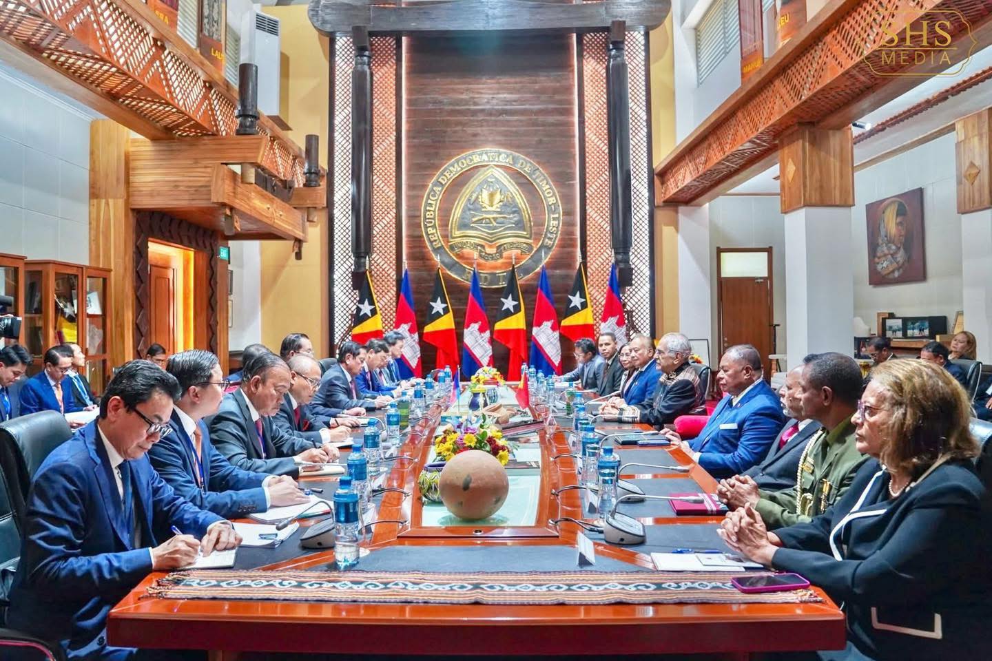 សម្ដេចតេជោ ហ៊ុន សែន ជួបពិភាក្សាការងារជាមួយ ឯកឧត្តម José Ramos-Horta ប្រធានាធិបតីទីម័រឡេស្តេ