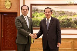 សម្តេចតេជោ ហ៊ុន សែន អនុញ្ញាតឲ្យ ឯកឧត្តម Faiyaz Murshid Kazi ឯកអគ្គរដ្ឋទូតនៃសាធារណរដ្ឋប្រជាមានិតបង់ក្លាដេស ចូលជួបសម្តែងការគួរសម