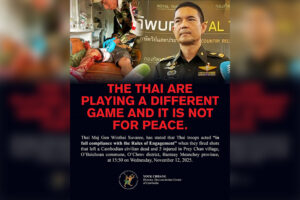 The Thais are playing a different game, and it is not for peace