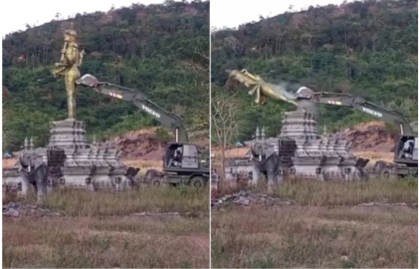 Thailand says Hindu statue removed to control border area