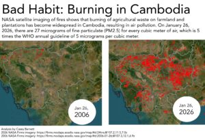 AmCham President says that ‘bad habit’ of burning agricultural waste has become ‘widespread’ in Cambodia, leading to air pollution