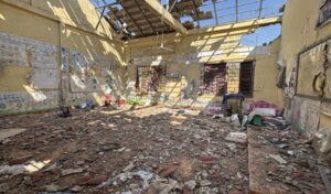 Border school nearly destroyed by shelling, leaving hundreds of students without classrooms