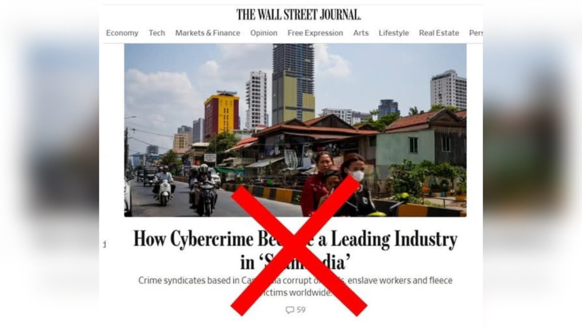 Subject: Request for Correction and Responsible Representation of Cambodia