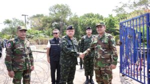 ក្រុមលេខាធិការដ្ឋាននៃគណៈកម្មាធិការព្រំដែនថ្នាក់យោធភូមិភាគកម្ពុជា-ថៃ (RBC) រវាងយោធភូមិភាគទី៤ ភាគីកម្ពុជា និងកងទ័ពភូមិភាគទី២ ភាគីថៃ ជួបប្រជុំក្រៅផ្លូវការនៅច្រកអន្តរជាតិជាំ-សាង៉ាំ