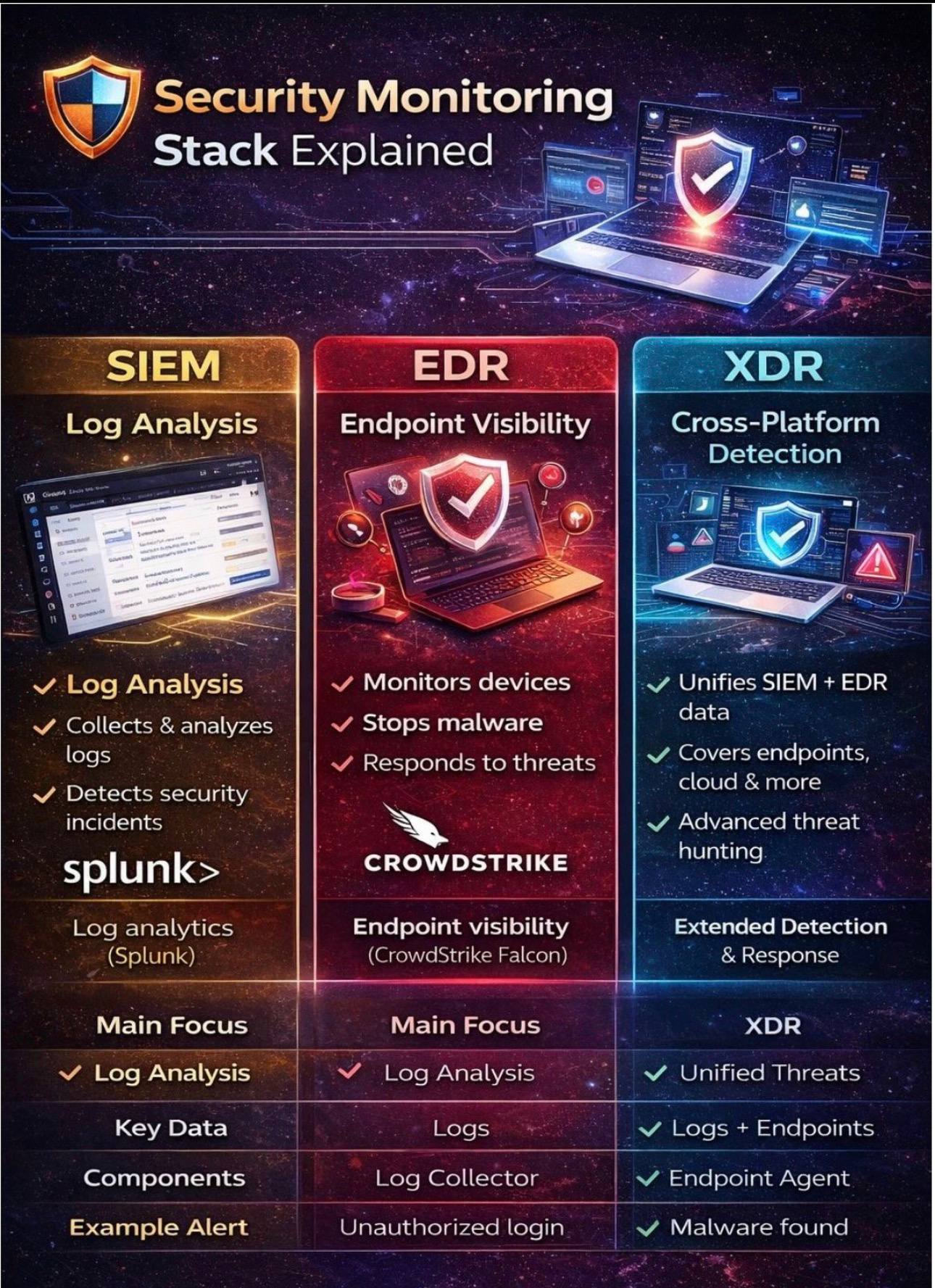 Demystifying the Modern Security Monitoring Stack: SIEM • EDR • XDR