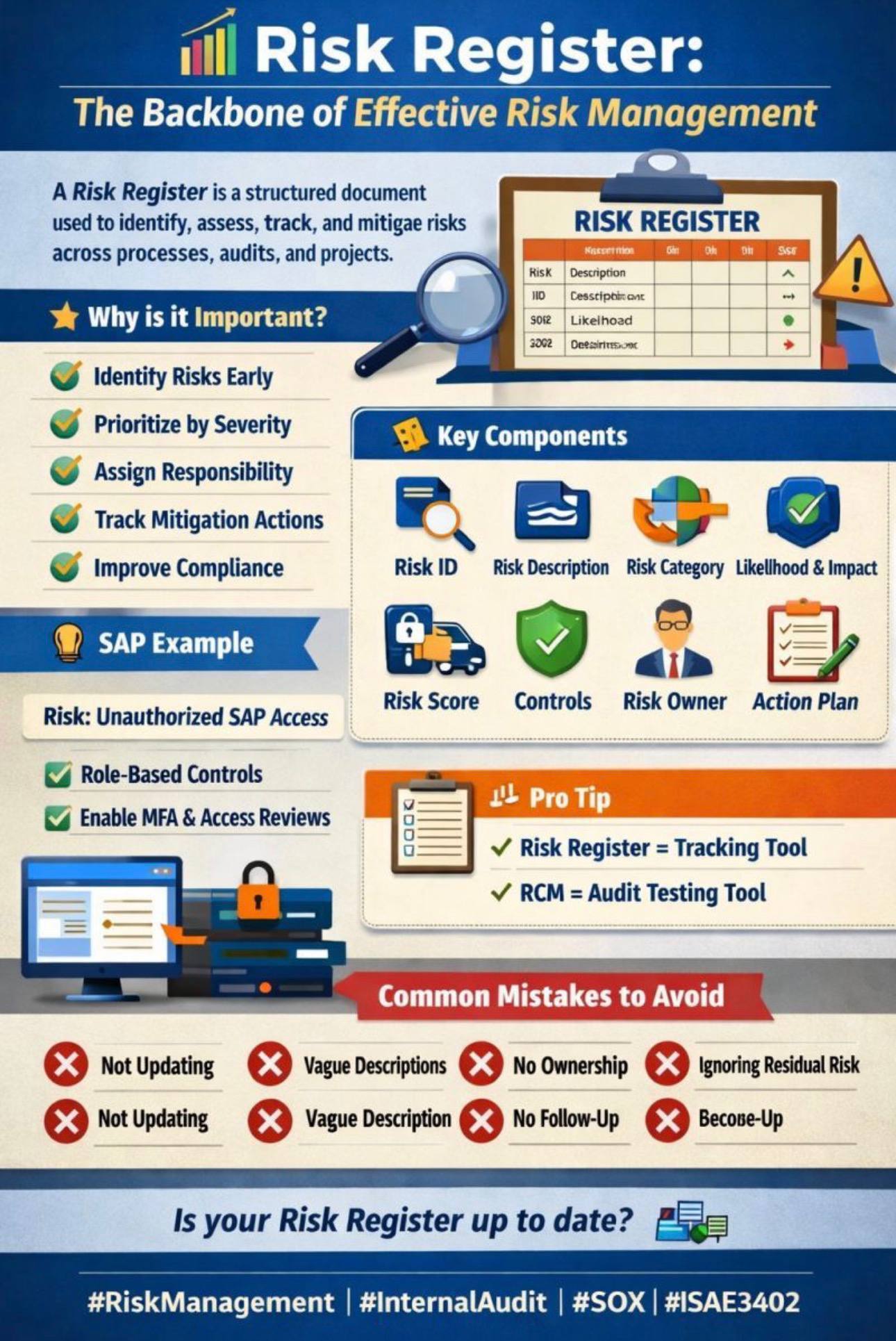 📊 បញ្ជីហានិភ័យ (Risk Register)៖ ឆ្អឹងខ្នងនៃការគ្រប់គ្រងហានិភ័យប្រកបដោយប្រសិទ្ធភាព