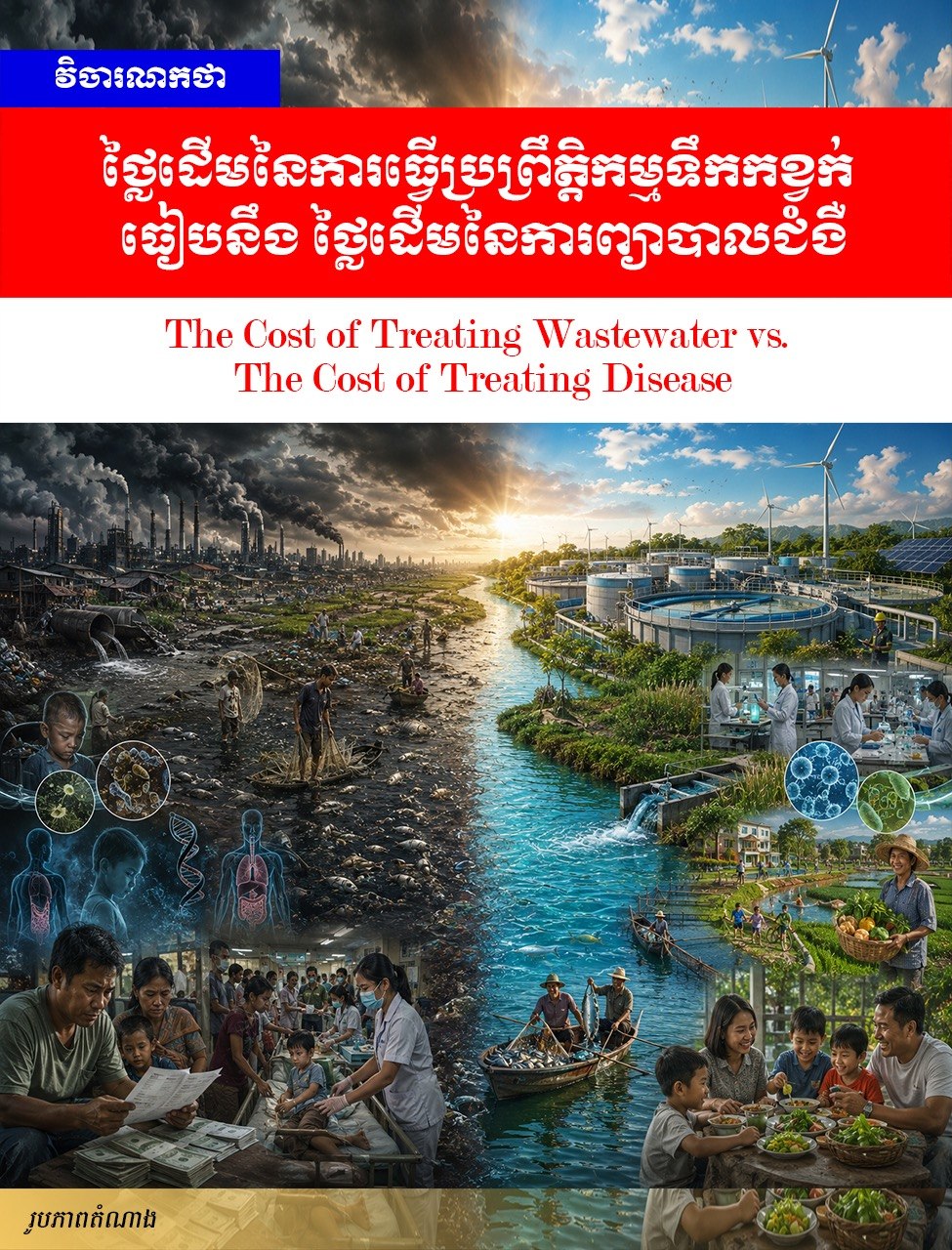 វិចារណកថា៖ ថ្លៃដើមនៃការធ្វើប្រព្រឹត្តិកម្មទឹកកខ្វក់ ធៀបនឹង ថ្លៃដើមនៃការព្យាបាលជំងឺ