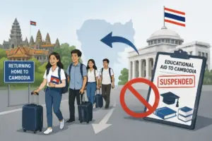 Cambodian students return as Thais mull freeze of education exchanges